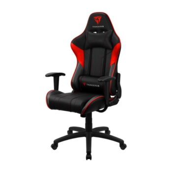 Silla Gamer Reclinable Cuero con Base Acero AeroCool Ec3-Black-Red